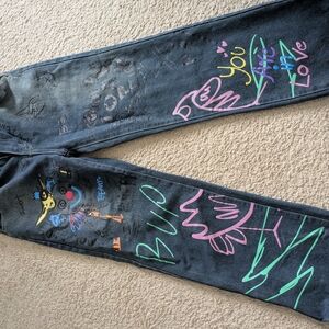 Colorful Graphic Women's Jeans